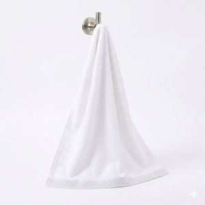 White Hand Towel — 100% Egyptian Cotton 600GSM 50x80cm