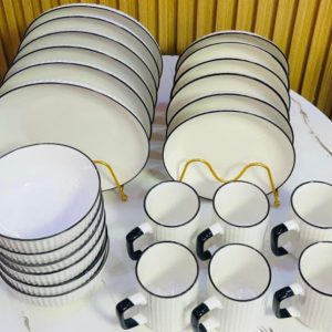 @4 Piece Japanesse Dinner Set White