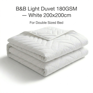 B&B Light Duvet 180GSM — Double White 200x200cm