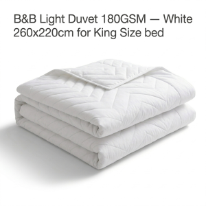 B&B Light Duvet 180GSM — King White 260x220cm