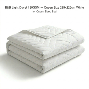 B&B Light Duvet 180GSM — Queen Size 225x225cm White
