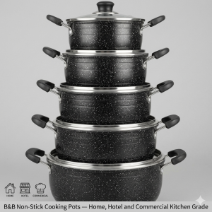 B&B Non-Stick Cooking Pots — Home, Hotel and Commercial Kitchen Grade