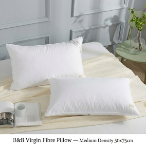B&B Virgin Fibre Pillow — Medium Density 50x75cm