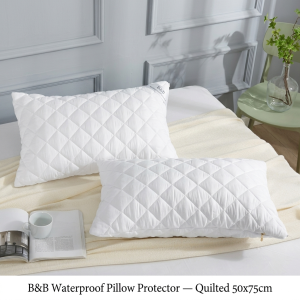 B&B Waterproof Pillow Protector — Quilted 50x75cm