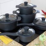 Edenburg EB-9185 5-Piece Non-Stick Granite Cookware Set - Black