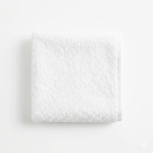 B&B White Face Towel — 100% Egyptian Cotton