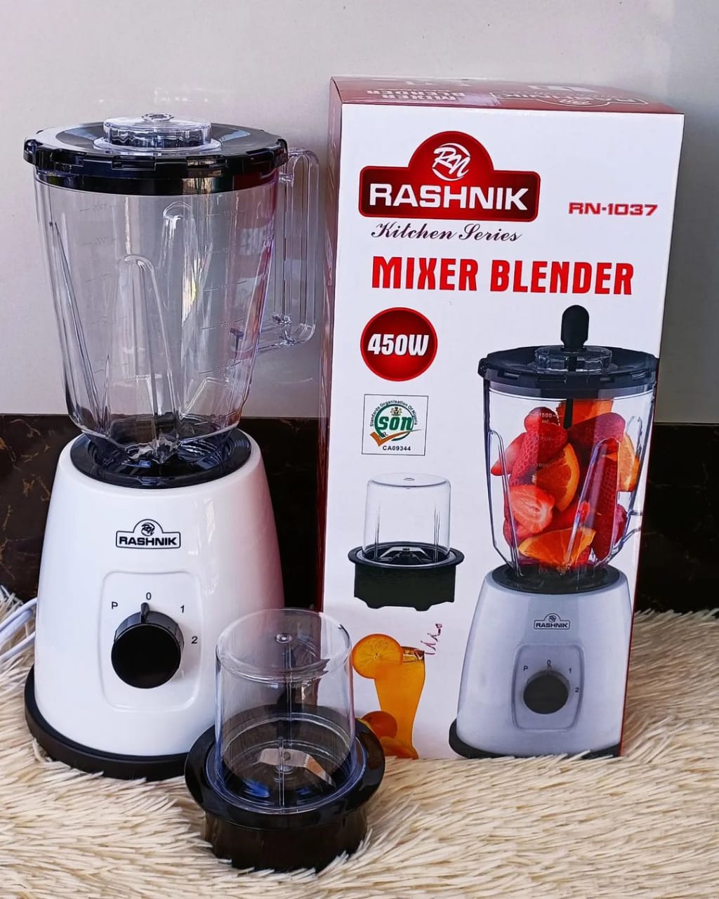 Rashnik RN-1037 450W Mixer Blender with Grinder Cup