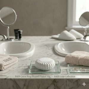 B&B Guest Soap Round Platted 30g — B&B Luxe Collection