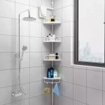 4-Tier Telescopic Corner Shower Caddy - Floor to Ceiling