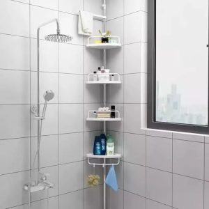 4-Tier Telescopic Corner Shower Caddy - Floor to Ceiling