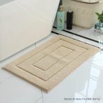 Washable Terry Cotton Bath Mat - Beige